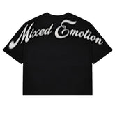 MIXED EMOTION Black “Pearl” Cropped Tee